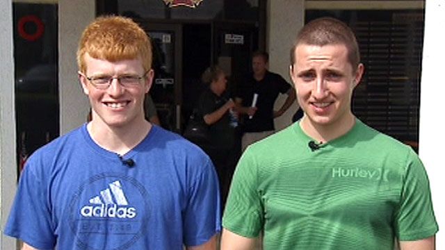 Teenager's save couple from burning car in Florida