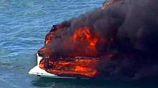 Dramatic Escape From Boat Blaze