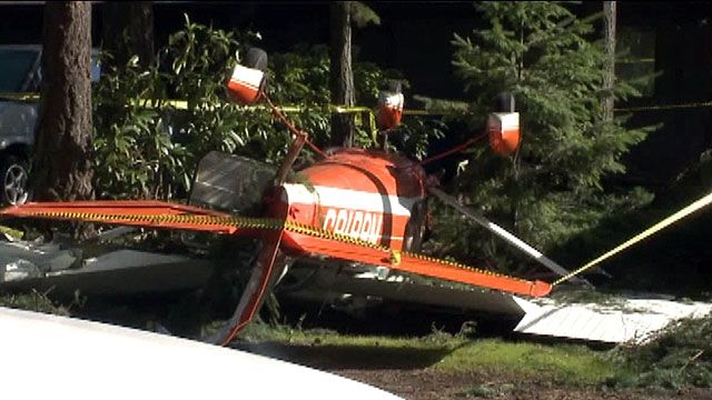 Plane-crash lands in Washington State front yard