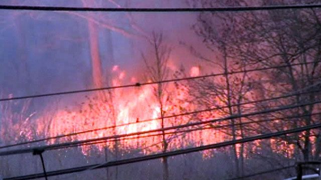 Hundreds of acres burned in the Northeast