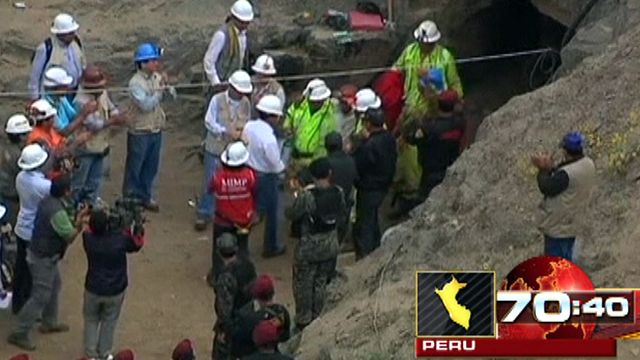 Around the World: Rescuers free trapped miners in Peru