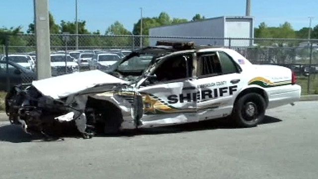 DUI driver hits police cruiser in Florida