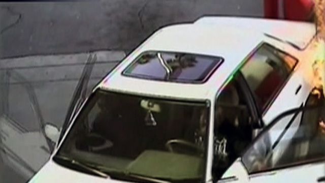 Video: Man Slams Car into Gas Pump