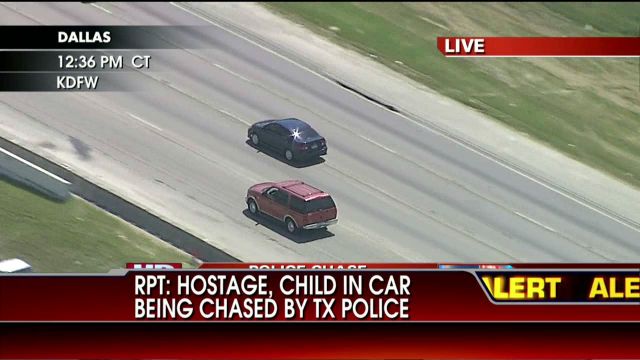 Car Chase Underway in Dallas, Texas;  Reports of Hostage, Child in Vehicle