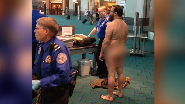 Airport stripper says he was 'nude but not lewd'