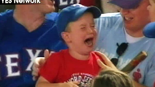 Video: Little Baseball Fan Cries
