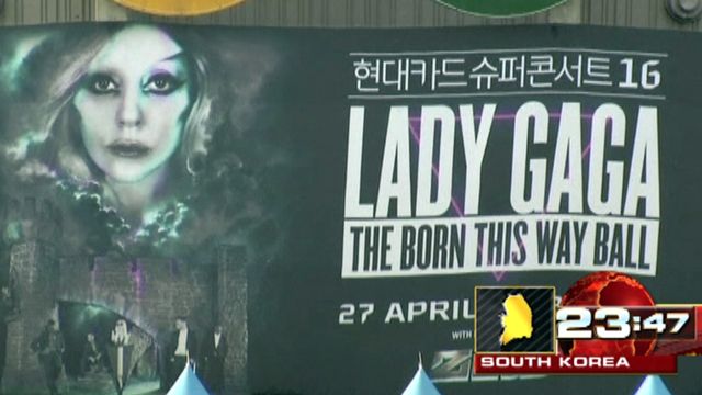 Around the World: Dozens protest Lady Gaga concert in Seoul
