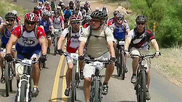 Bush rides with wounded vets for second year