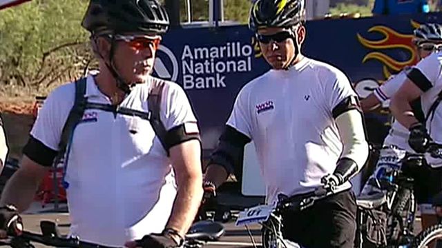 Bush rides with Wounded Warriors