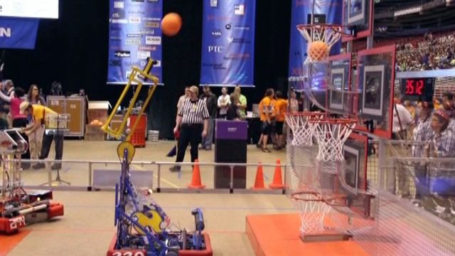 Robotics competition is a slam dunk