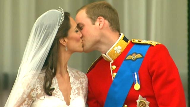 Britain's Royal Wedding Sealed with a Kiss