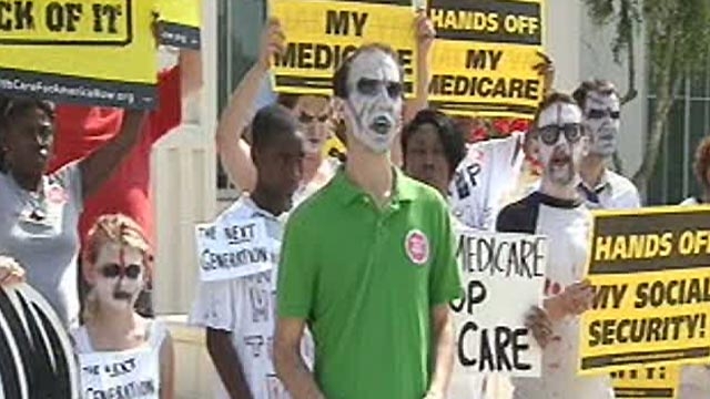 'Zombies' Protest Proposed Budget Cuts