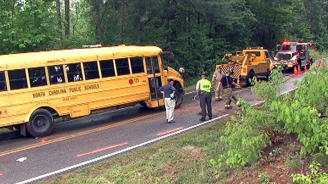 Speeding driver flips school bus