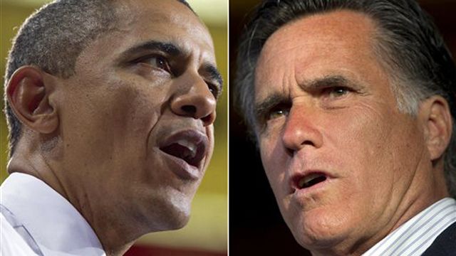 President, Mitt Romney put opposing spins on jobs numbers