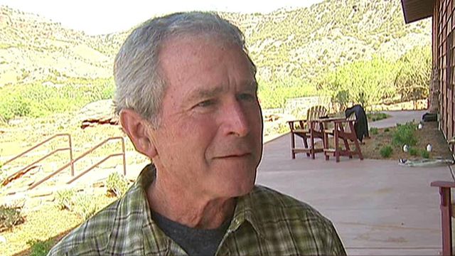 A day with George W. Bush