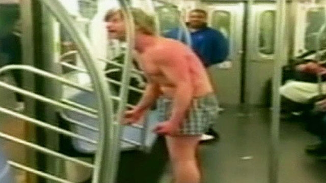 Naked Rampage on New York City Subway