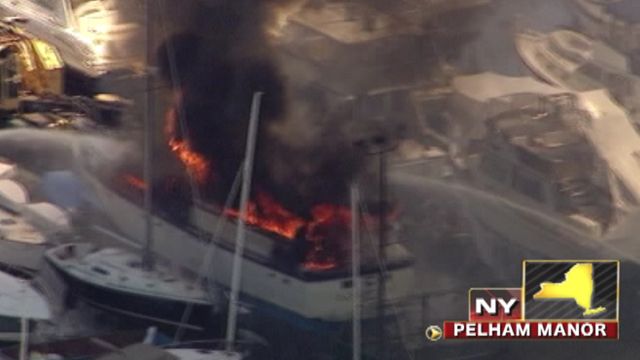 Across America: 60-foot yacht goes up in flames near NYC