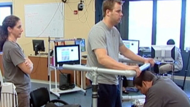 Paralyzed man can stand up again