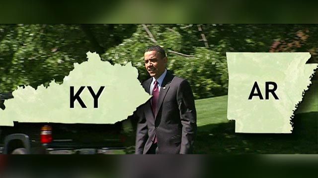 Obama narrowly wins primaries in KY, AR
