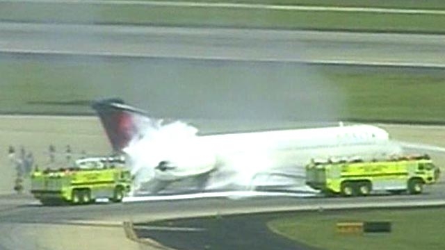 Delta Plane Catches Fire at Atlanta Airport