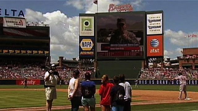 Soldier Surprises Family at Baseball Game