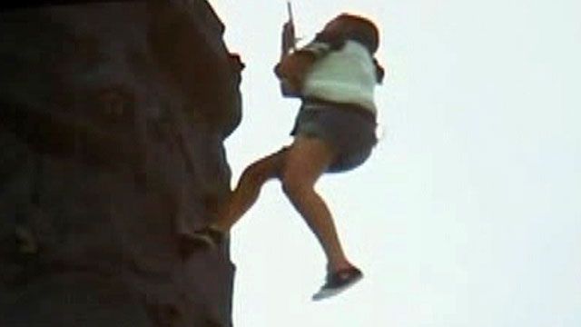 Girl falls off climbing wall at Marlins Park