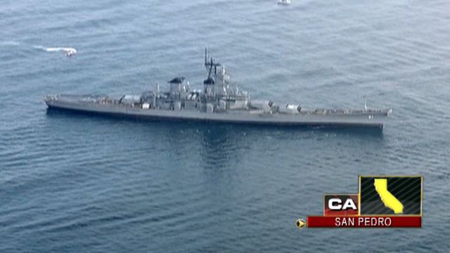 Across America: USS Iowa arrives in Los Angeles