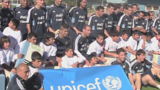 Argentina Soccer Team and UNICEF United for a Good Cause