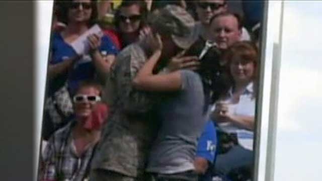 Soldier Proposes on Tape at Baseball Game