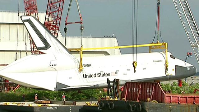 Space Shuttle Enterprise on the move again