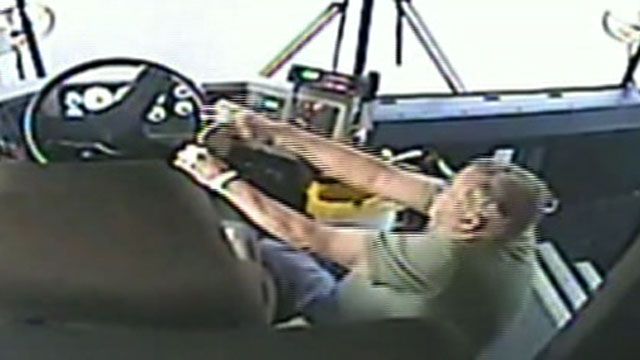 Video: Indiana Bus Driver Thrown from Seat