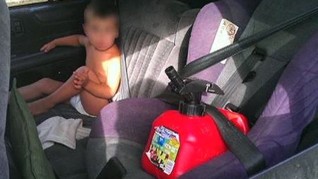 Gas Can in Car Seat Instead of Toddler