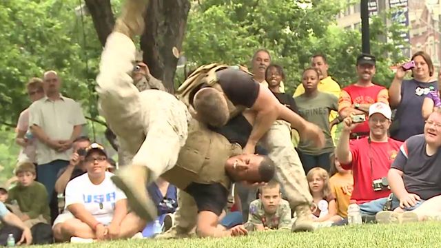Marines show off martial arts skills
