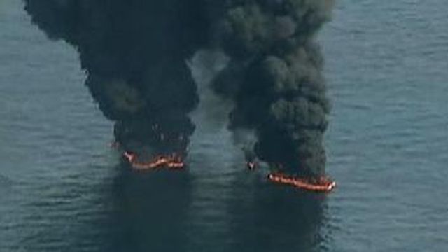 Oil Burning Continues in Gulf