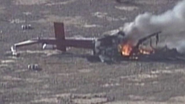 Across America: Helicopter Goes Up in Flames