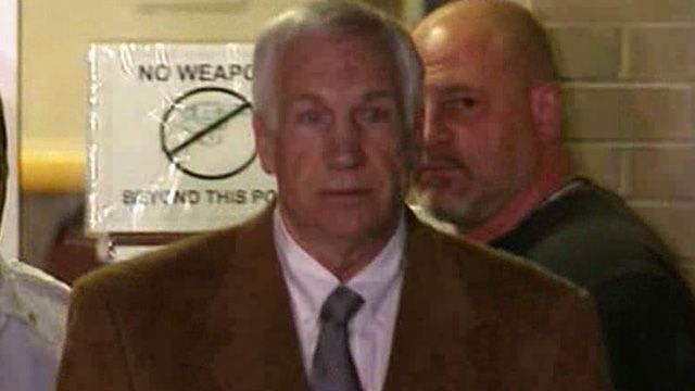 Jerry Sandusky leaves courtroom in handcuffs