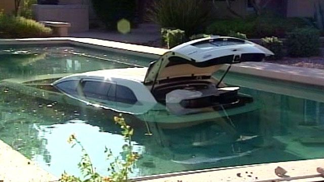 Teenager takes car for a swim in Arizona