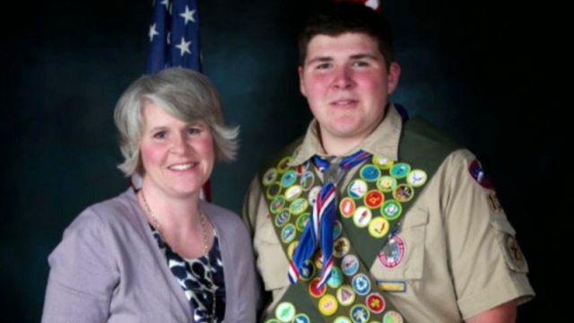 Boy Scout earns all possible badges