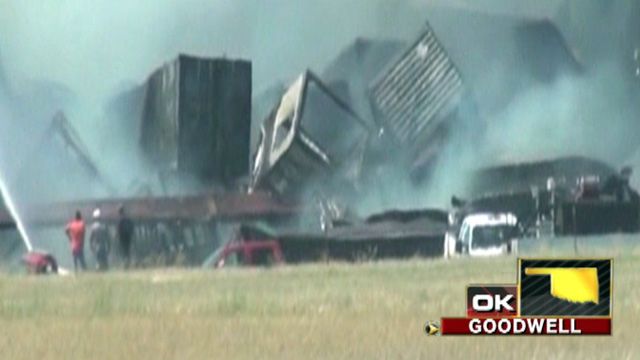 Across America: Freight trains crash in Oklahoma