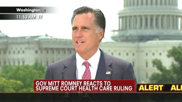 Romney’s Reaction to SCOTUS Health Care Ruling
