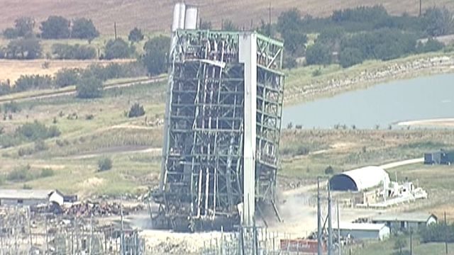 Raw Video: Texas Power Plant Implosion