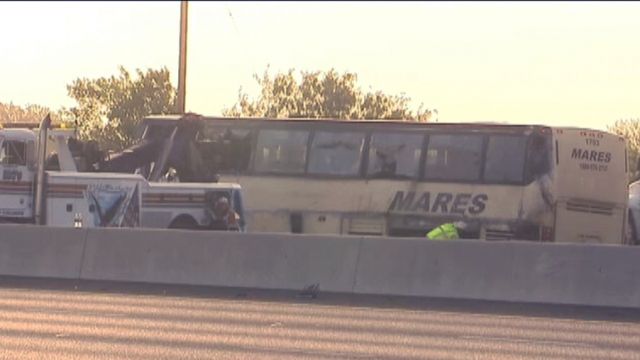 Charter Bus Rollover Sends 21 to Hospital