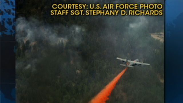 Military Plane Crashes Fighting Fire