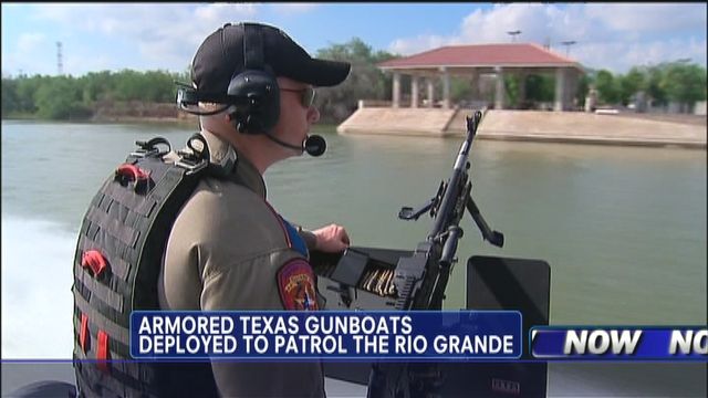 Armored Texas Gunboats Patrol Rio Grande