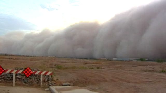 Dust Storm Clean Up Underway at Arizona Airport
