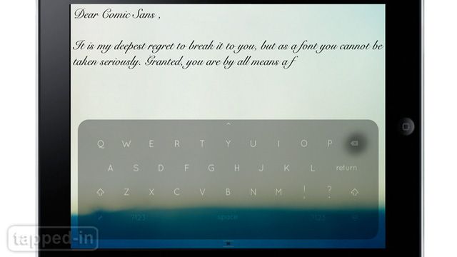 Tapped-In: OmmWriter for the iPad