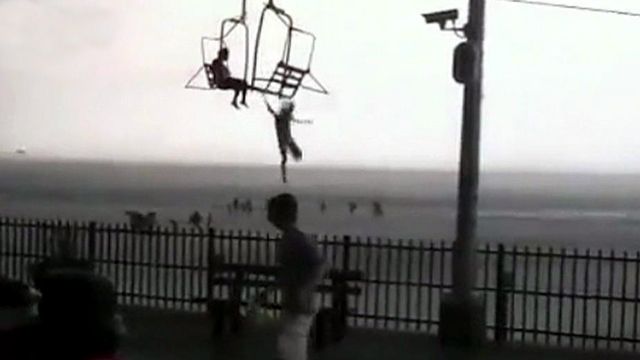 Girl takes plunge off Jersey shore sky ride