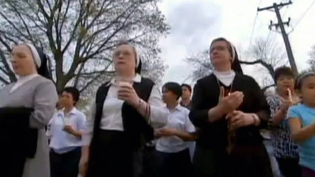 Nuns protest a strip club