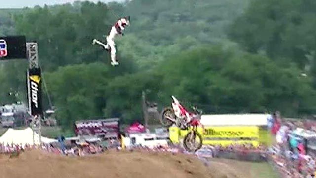 Motocross Rider in Spectacular Crash