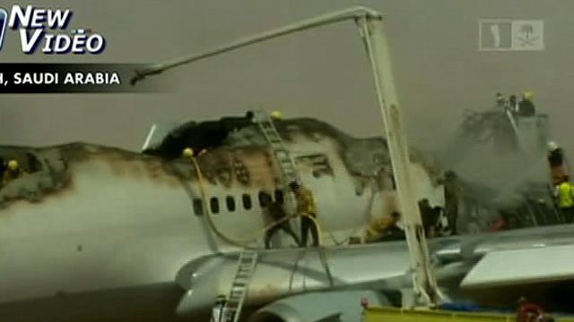 Plane Catches Fire and Splits in Half